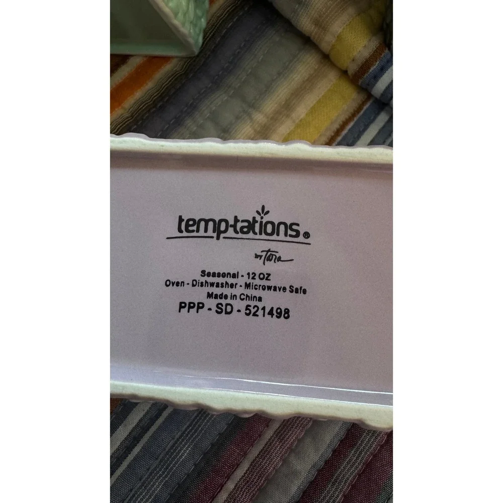 Temp-tations by Tara Mini Loaf Pans Set 4 Christmas Tree Scalloped 12oz Pastel